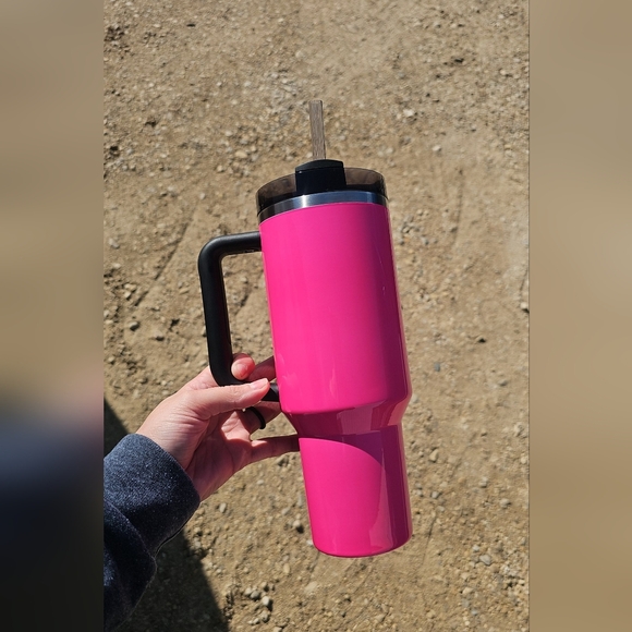 Stanley Pink Travel Mug - Picture 2 of 4